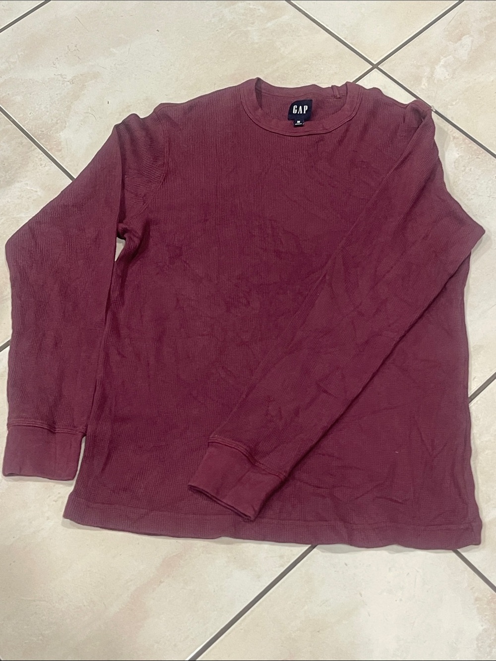 GAP Men's Long-Sleeve Thermal Shirt - Wine